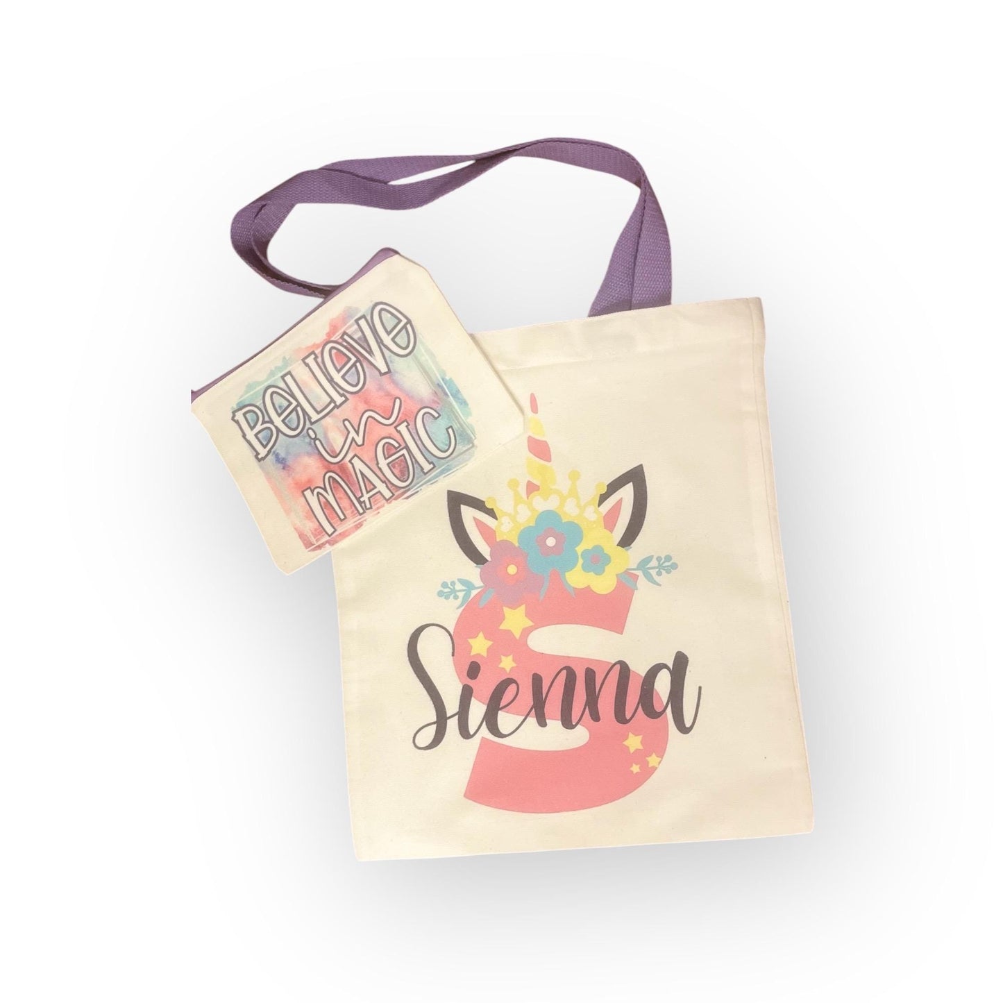 custom tote bag with matching pouch, tote bag for any occasion