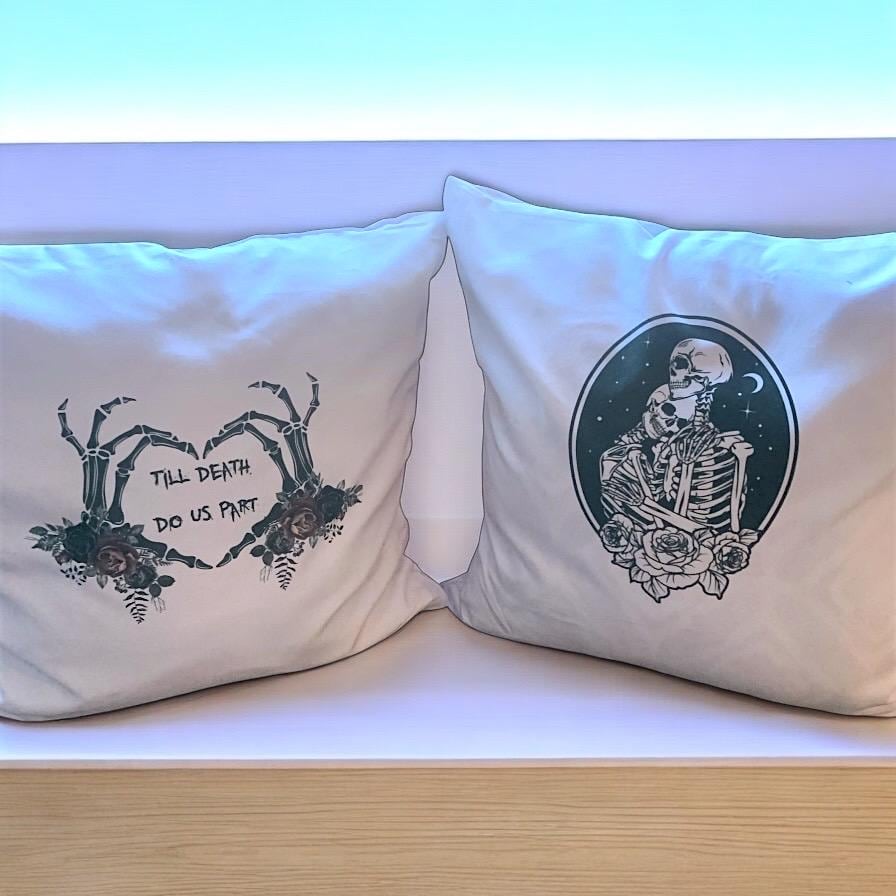 til death do us part pillow covers, throw pillow covers